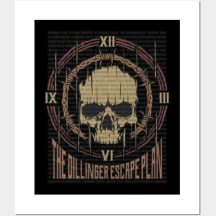 The Dillinger Escape Plan Vintage Skull Posters and Art